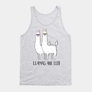 Llamas Are Llit, Funny Llama Tank Top